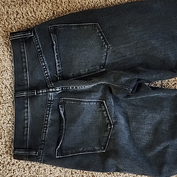 Kancan high rise Charcoal black Wash High Rise Torn Straight Jeans 90s 7 27 NWOT - Picture 16 of 16